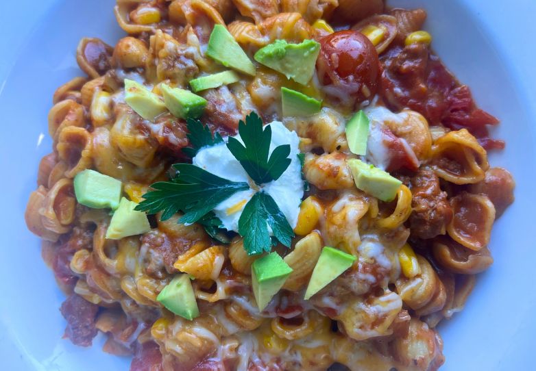 Cheesy Beef Taco Pasta