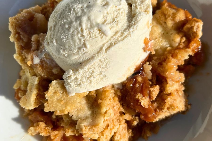 Buttery Peach Dump cake